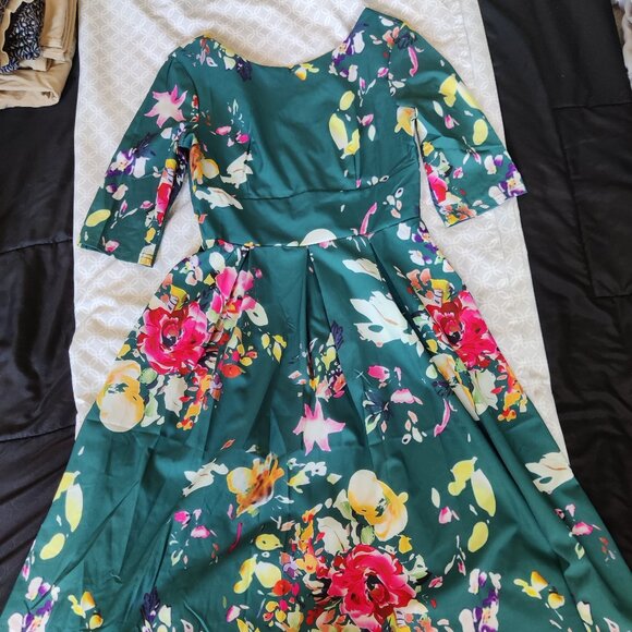 Spring Dress floral green - Picture 1 of 2